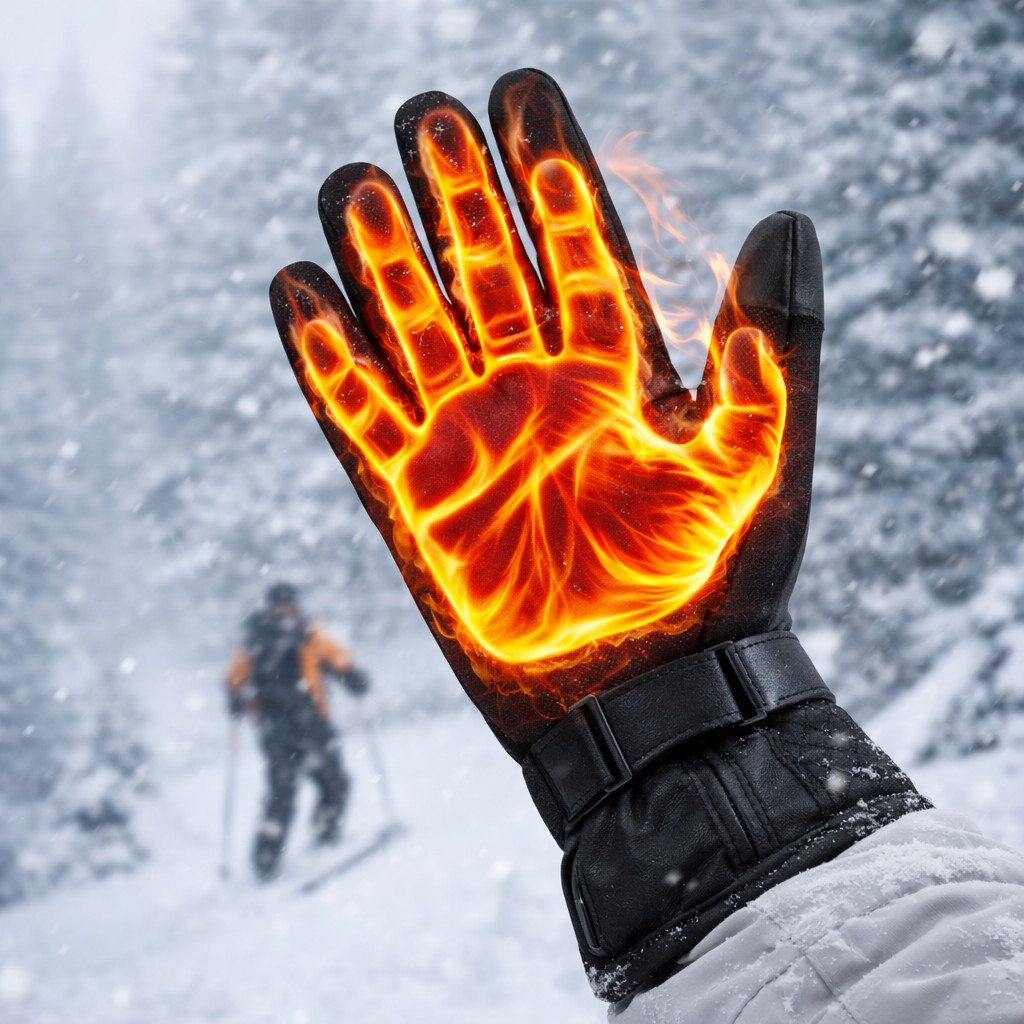 Electric USB Heated Gloves Winter Warming Thermal Ski Snow Hand Warm